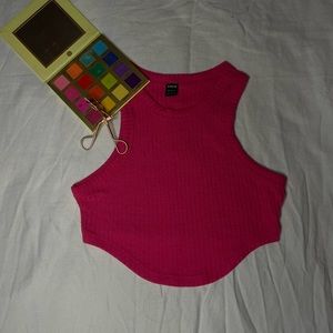 Cropped tank top, hot pink,